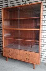 Prachtige retro vintage vitrine kast, Huis en Inrichting, Kasten | Vitrinekasten, Ophalen, Gebruikt, 25 tot 50 cm, 100 tot 150 cm