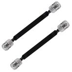 Coax Raam / Deur Doorvoer PL259 femlale 2 stuks 40CM, Verzenden, Nieuw, Antenne