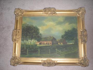 te koop prachtig groot schilderij boerderij met erf ! beschikbaar voor biedingen