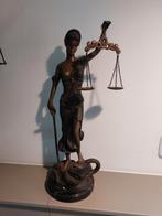 Vrouwe Justitia – massief bronzen beeld op marmeren voet, Ophalen of Verzenden