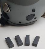 Nieuwe Gentex HGU-55 visor stops grijs leer type 2.0 of  3.0, Ophalen, Luchtmacht, Nederland, Helm of Baret