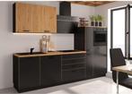 keukenblok zwart 280cm zeer chique elegant nieuw uitverkoop, Huis en Inrichting, Keuken | Complete keukens, Nieuw, Overige materialen
