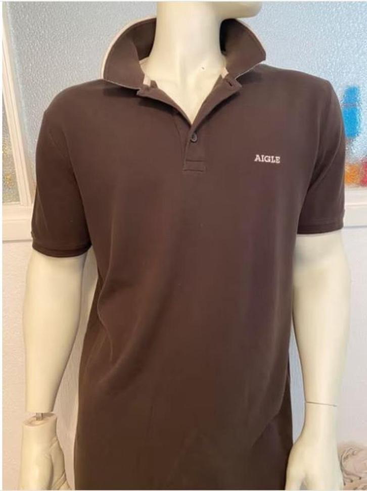 Bruin Polo shirt mt. XXL van AIgle, Kleding | Heren, Grote Maten, Zo goed als nieuw, Shirt, Bruin, Ophalen of Verzenden