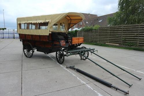 Te koop zeer solide huifwagen/Jan Plezier, Dieren en Toebehoren, Rijtuigen en Koetsen, Zo goed als nieuw, Overige typen, Paard