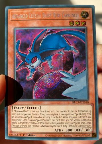 Yu-Gi-Oh! Advanced Crystal Beast Ruby Carbuncle BLCR 1st ! beschikbaar voor biedingen