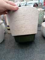 Vintage Adco Bloempot - Aardewerk, Gebruikt, Rond, Ophalen of Verzenden, Balkon