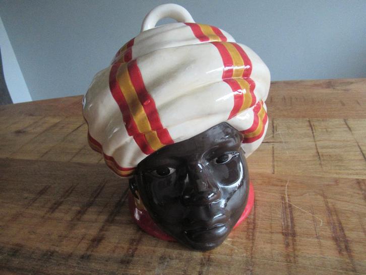 Unieke keramieken Pot van Zwarte piet Moorkop antieke pot, Antiek en Kunst, Antiek | Keramiek en Aardewerk, Ophalen of Verzenden