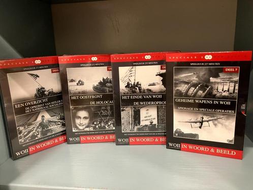 WO II In woord en beeld - 4 delen, Cd's en Dvd's, Dvd's | Documentaire en Educatief, Nieuw in verpakking, Oorlog of Misdaad, Boxset
