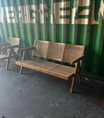 PIERRE JEANNERET CORBUSIER TEAK WEBBING, Huis en Inrichting, Ophalen, Riet of Rotan, Bruin, Zo goed als nieuw