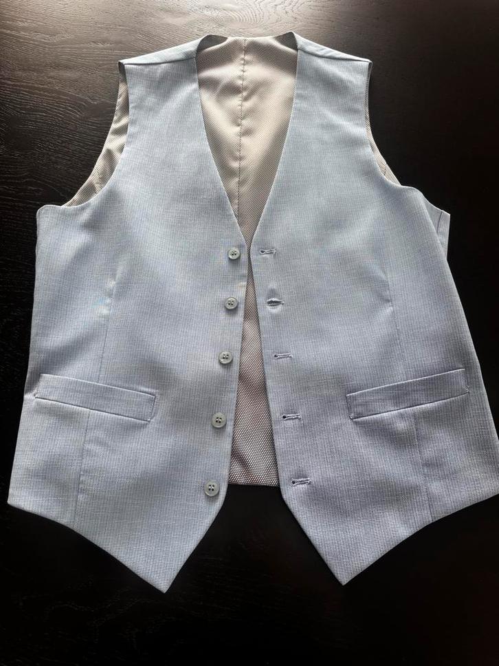 Nieuw 3-delig lichtblauw pak - Maat 46, Kleding | Heren, Kostuums en Colberts, Nieuw, Maat 46 (S) of kleiner, Blauw, Ophalen of Verzenden