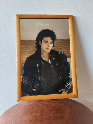 Vintage Spiegel/ houten lijst/Michael Jackson  beschikbaar voor biedingen