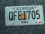 Kentekenplaat licenseplate Georgia Henry USA, Verzamelen, Verzenden, Gebruikt, Auto's