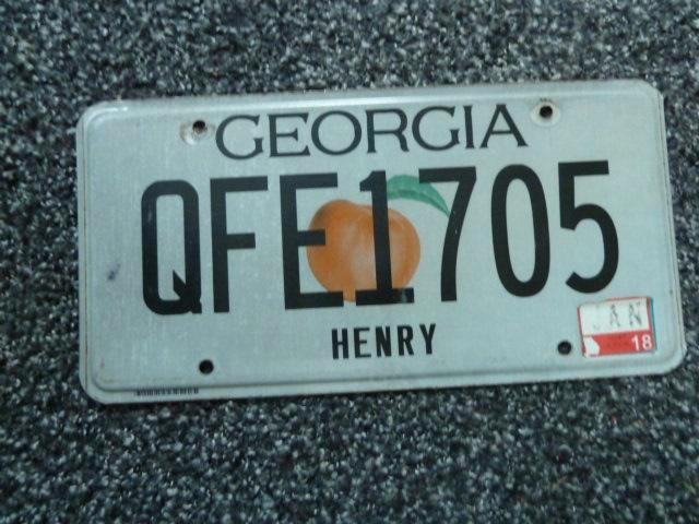 Kentekenplaat licenseplate Georgia Henry USA, Verzamelen, Automerken, Motoren en Formule 1, Gebruikt, Auto's, Verzenden