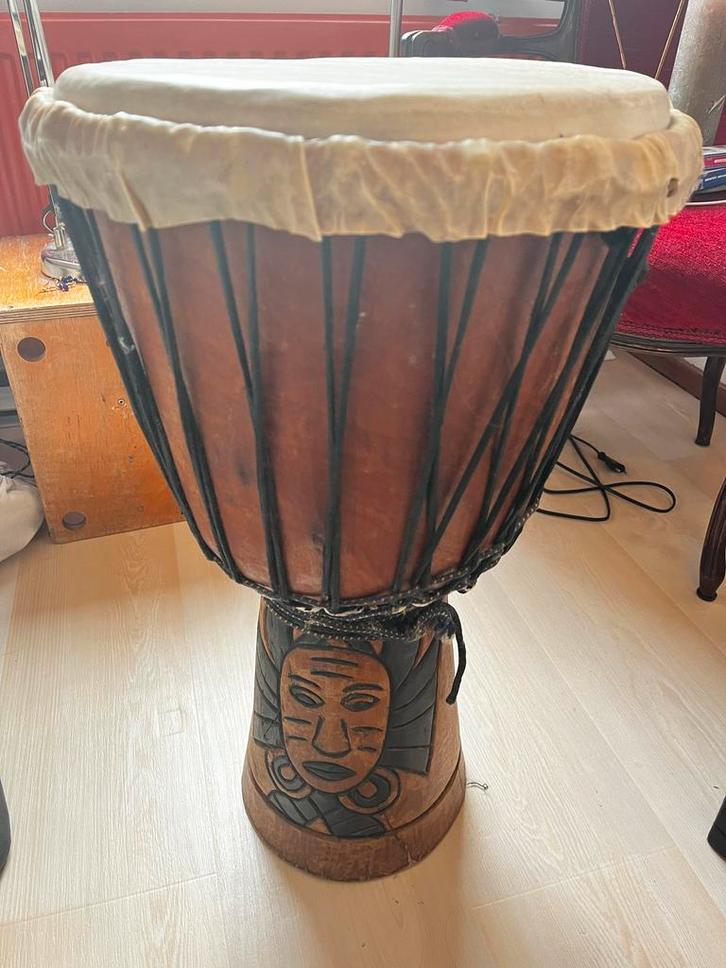 Djembé met bijhorende tas, Muziek en Instrumenten, Percussie, Gebruikt, Trommel, Ophalen of Verzenden