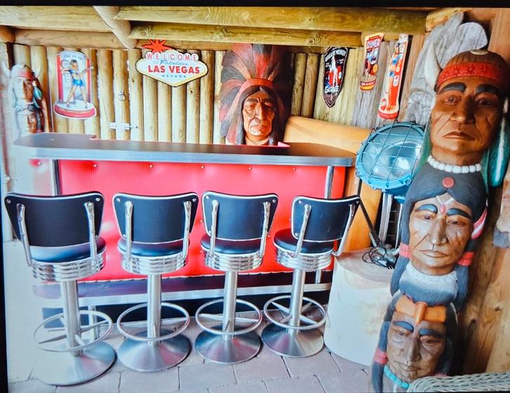 FIFTIES SIXTIES PEDRALI   BARKRUKKEN BEL AIR BARTAFEL, Huis en Inrichting, Barkrukken