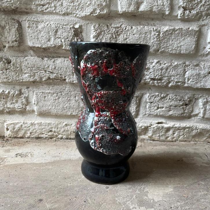 vintage fat-lava vaas 2X, Antiek en Kunst, Curiosa en Brocante, Ophalen of Verzenden