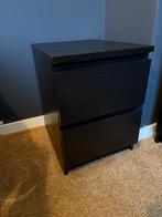 MALM Ladekast zwartbruin 2 lades, Ophalen, Overige materialen, 1 of 2 laden, 50 tot 100 cm