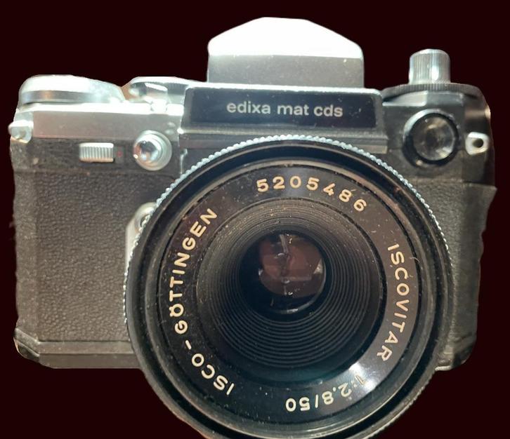 Wirgin edixa mat cds camera + iscovitar 50mm 1:2.8 Lens m42, Audio, Tv en Foto, Fotocamera's Analoog, Gebruikt, Spiegelreflex