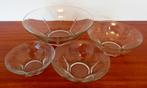 4 vintage glazen schalen/kom art nouveau in elkaar passend, Ophalen of Verzenden