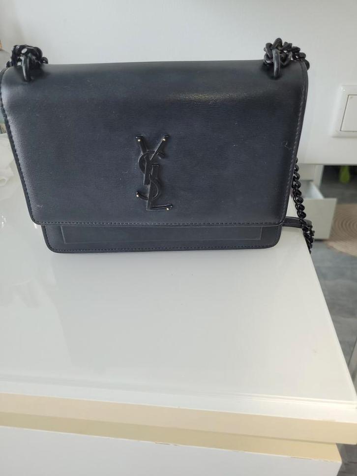 Zwarte Saint Laurent Tas, Sieraden, Tassen en Uiterlijk, Tassen | Damestassen, Zo goed als nieuw, Schoudertasje, Zwart, Ophalen of Verzenden