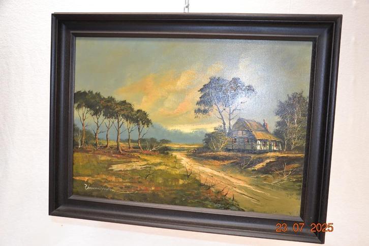 Olieverfschilderij van R. Theunissen, Antiek en Kunst, Kunst | Schilderijen | Klassiek, Ophalen