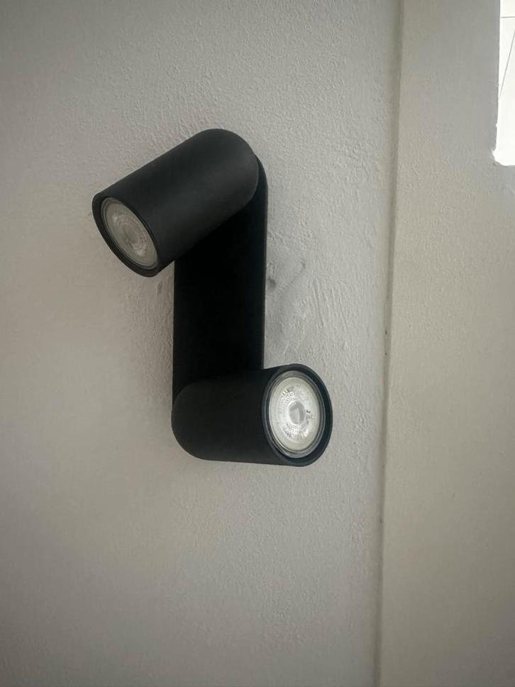 Philips Duospot Pongee Zwart Plafondlamp (4x), Huis en Inrichting, Lampen | Spots, Gebruikt, Plafondspot of Wandspot, Metaal of Aluminium