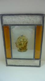 oud glas in lood deur ruitje, Antiek en Kunst, Ophalen of Verzenden