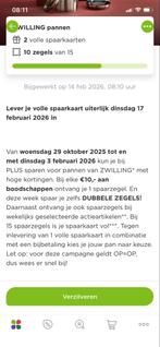 Plus spaarkaarten zwilling pannen, Ophalen of Verzenden, Winkel, Super of Benzinepomp, Zegels, Bonnen of Punten