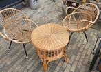 Rotan Rohe stoel / fauteuil Rotan tafel | Loods66, Ophalen, Gebruikt, Bruin, Twee