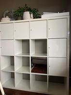Hoogglans kallax kast, 4 x 4, 1.47 x 1.47 m., wit, Huis en Inrichting, Kasten | Wandmeubels, Ophalen, Gebruikt, 100 tot 150 cm