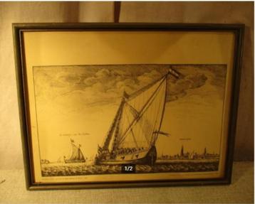 Mooi Oude Gravure 'Convoy van Mechelen' - 34x26 beschikbaar voor biedingen