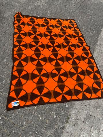Didas Dralon Holland deken €20 vintage oranje bruin retro beschikbaar voor biedingen