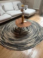 Handgemaakt Jute Vloerkleed  Ø 200 cm – Uniek Design, Huis en Inrichting, Ophalen, Gebruikt, Beige, Rond