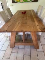 keukentafel massief licht eiken met 4 stoelen, Huis en Inrichting, Ophalen, Eikenhout, 200 cm of meer, 50 tot 100 cm