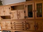 Geloogd eiken wandkast - 6 delig, Ophalen, Gebruikt, Met deur(en), 200 cm of meer