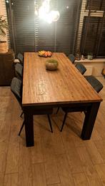 Mooie 6 persoons eettafel, Huis en Inrichting, Tafels | Eettafels, Ophalen, 100 tot 150 cm, 200 cm of meer, Zo goed als nieuw