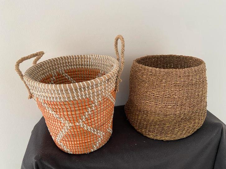 Marokkaanse Manden - Zo Goed Als Nieuw, Huis en Inrichting, Woonaccessoires | Schalen en Manden, Zo goed als nieuw, Mand, Rond