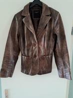 Te koop: Leren blazer - dames, Maat 38/40 (M), Bruin, Ophalen of Verzenden, Zo goed als nieuw
