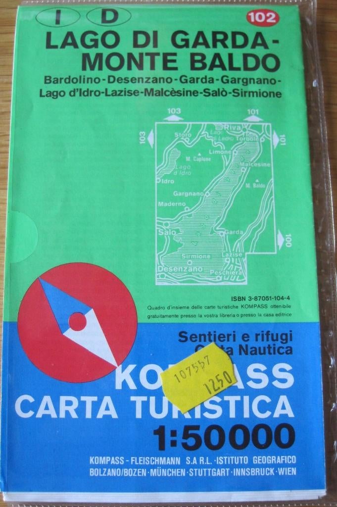 Toeristenkaart Lago di Garda en omgeving - Gardameer, Overige merken, Europa, Ophalen of Verzenden, Zo goed als nieuw