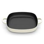 SMEG Grillpan Crème, Huis en Inrichting, Keuken | Potten en Pannen, Gietijzer, Nieuw, Ophalen of Verzenden, Keramische plaat