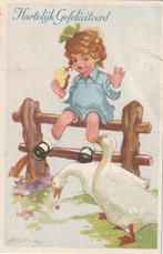 meisje gans tekn joop dam uit 1959 ZEER MOOIE KAART KJ259, Verzamelen, Ansichtkaarten | Themakaarten, Ophalen of Verzenden, 1940 tot 1960
