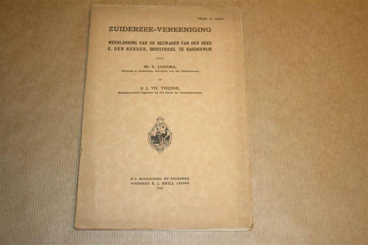 Weerlegging vlugschrift den Herder Zuiderzee - 1930 !!, Boeken, Geschiedenis | Vaderland, Gelezen, Ophalen of Verzenden