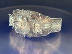 Blossoming flower armband zilver., Ophalen of Verzenden, Zilver