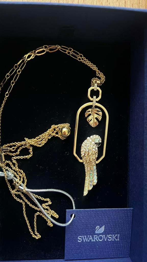 Parrot ketting gold-plated, Ophalen of Verzenden, Zo goed als nieuw, Goud, Overige materialen