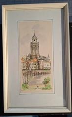 Aquarel Lebuïnuskerk Deventer door Bob Brobbel, Ophalen of Verzenden