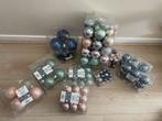 Pastelkleurige en donkerblauwe kerstballen, Diversen, Kerst, Ophalen of Verzenden, Zo goed als nieuw