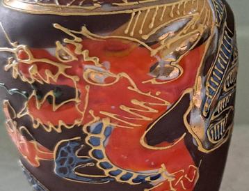 2 kleine porselein draken vaasjes chinees japans draak vaas beschikbaar voor biedingen