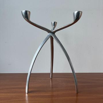 Vintage design aluminium space age kandelaar De Bijenkorf beschikbaar voor biedingen
