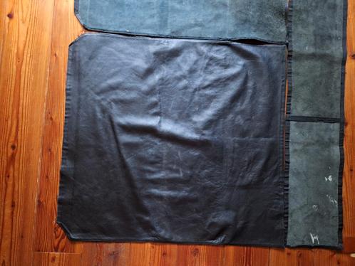 1 Stevige kwaliteit lederen lap stof zwart 90 x 88 cm evt 2e, Hobby en Vrije tijd, Stoffen en Lappen, Nieuw, Leer of Kunstleer
