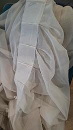 Vitrage crème kleurige, met plastic gordijn haken, Gebruikt, 200 cm of meer, Ophalen of Verzenden, 200 cm of meer